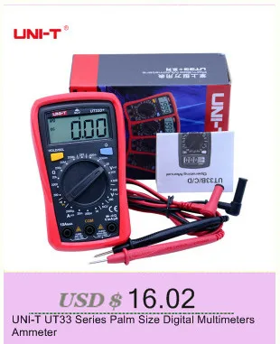 Размер ладони Цифровые мультиметры UNI-T UT33C+ профессиональный электрический ручной тестер LCR метр амперметр мультитестер-40-1000C