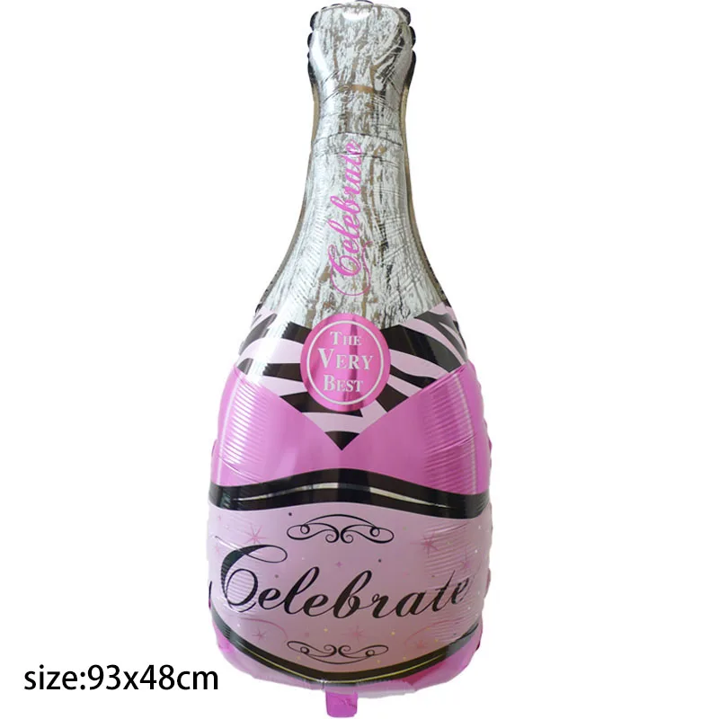 pink bottle 1 шт. свадебные украшения из фольги для жениха и невесты, воздушные шары для свадьбы, для мальчиков и девочек, гелиевые шары для любви, вечерние игрушки на День святого Валентина - Color: pink bottle
