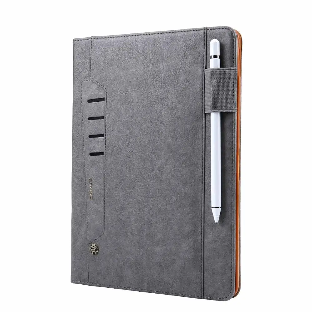 grey Роскошный чехол для iPad Pro, 11 дюймов,, выпуск, бизнес, складная подставка, чехол-книжка с отделением для карт, Кошелек, Чехол для iPad Pro 11, чехол s Coque - Цвет: grey