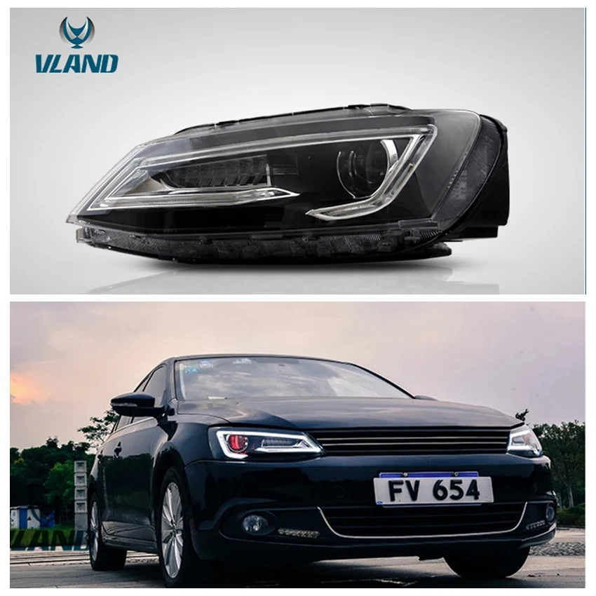 

Автомобильная светодиодная фара с демоническими глазами, для Jetta Mk6 Sagitar 2011-2014