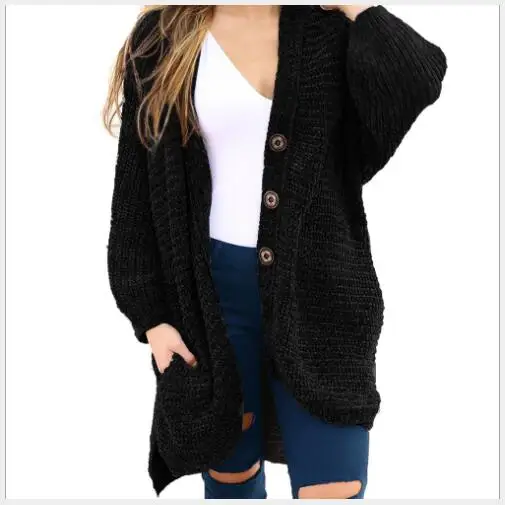 Women Sweater 2018 New Autumn Loose Solid Single-Breasted Cardigans Female Outwear Fashion Casual Long Sleeve Plus Size |