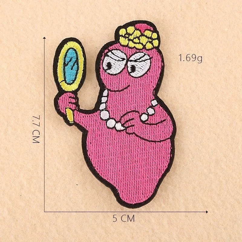 Забавные графические забавные Семейные патчи BarBaPaPa милые железные на аниме звезды аппликации для детской одежды 3D Diy аксессуары