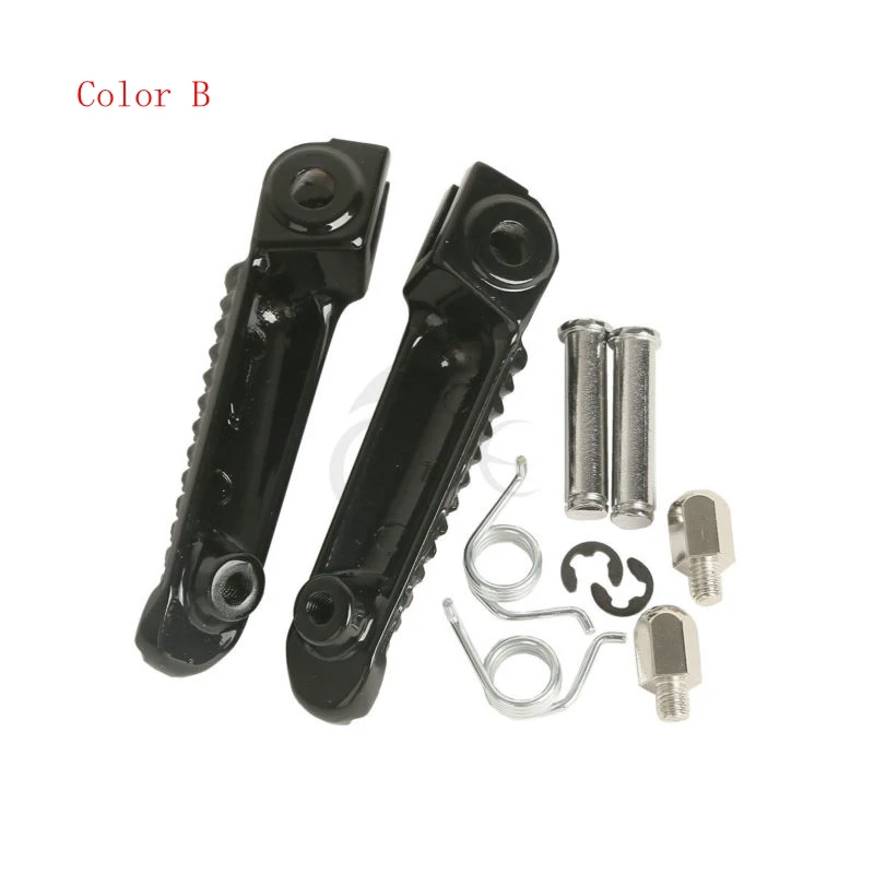 Black Мотоциклетные Передние Подножки подножки для ног для Yamaha YZF R6 1999-2012 R6S 03-08 YZF R1 1998- Мотоциклетные аксессуары - Цвет: Black