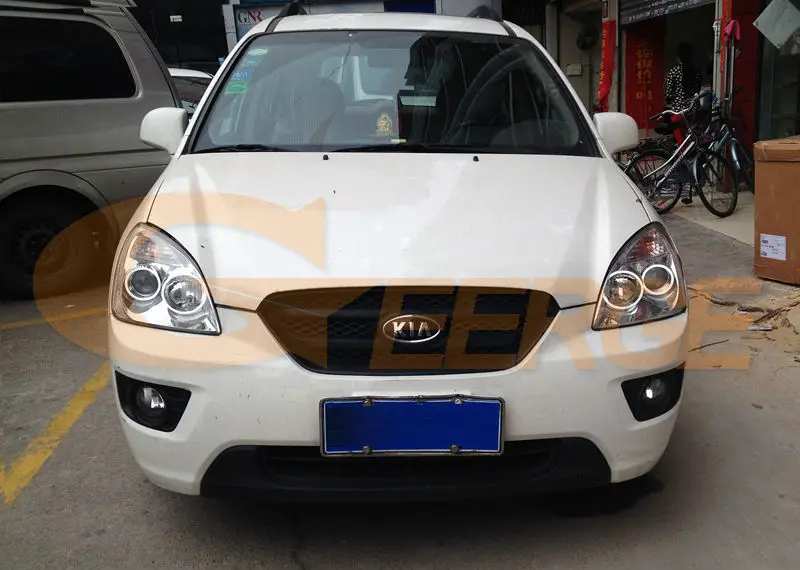 Для KIA Carens 2006 2007 2008 2009 2010 2011 2012 RF контроллер Bluetooth мульти-Цвет ультра яркая цветная(RGB) комплект светодиодов «глаза ангела»