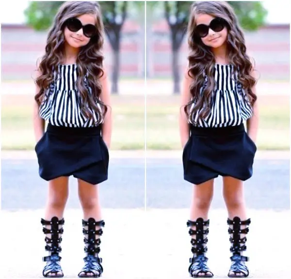 2016 Комплекты летней одежды для девочек 2 шт. детский спортивный костюм дети