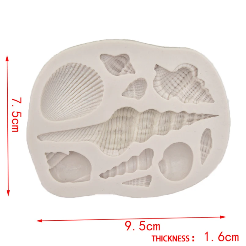 3D Морская звезда тропическая рыба силиконовая форма в форме раковины шоколадные