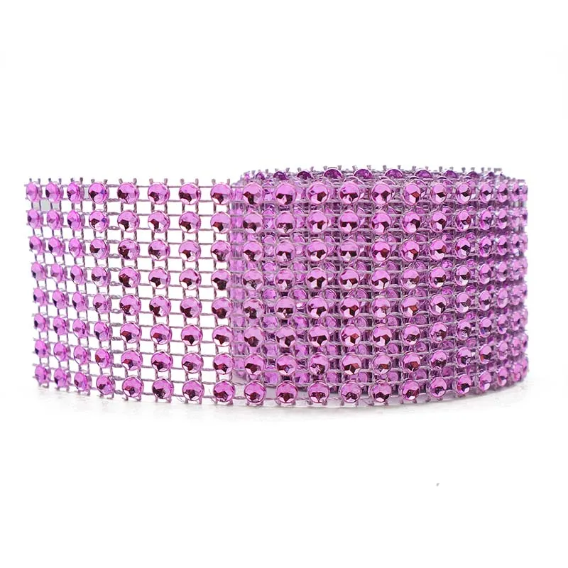 2 ярда 4 см Bling сетка-рулон с алмазами событие Вечеринка День рождения Свадьба DIY Украшение стола обертка для бутылки ленты с кристаллами Rhineston тюль