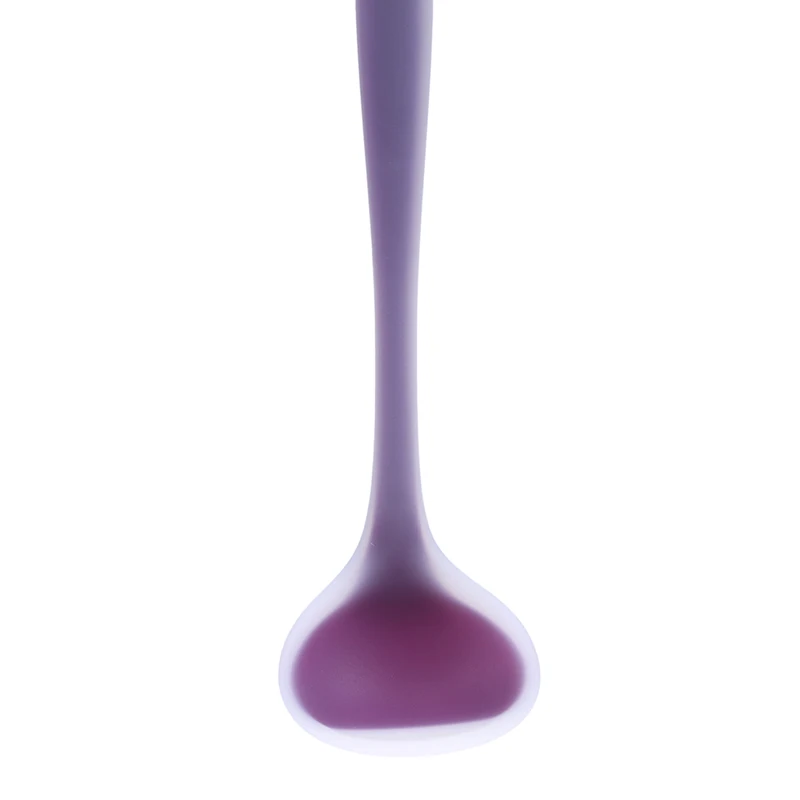 purple 1 шт. антипригарная полупрозрачная силиконовая ложка с высокой температурой и анти горячей ручкой кухонная ложка для супа - Цвет: purple