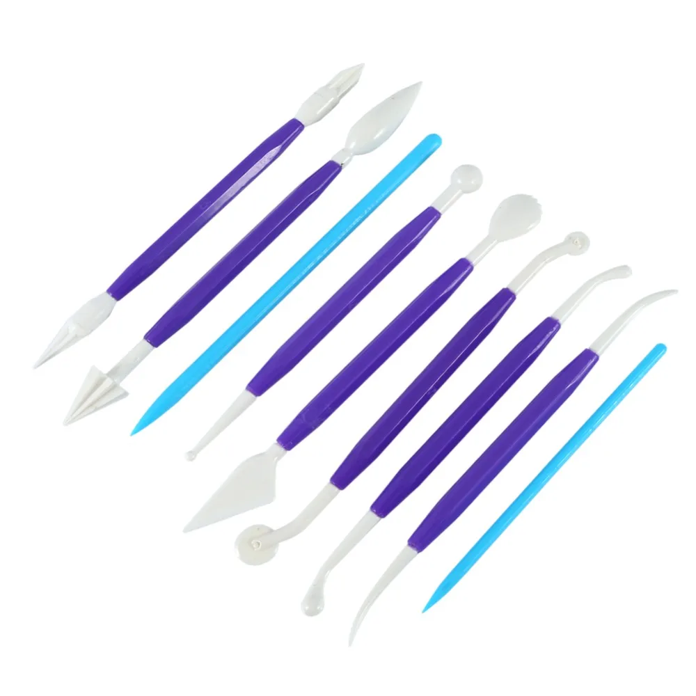 W 9 шт DIY Двойные головки Керамика Глина скульптура резьба инструменты дома