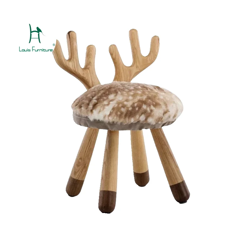 Луи модные детские столы и стулья овцы кролики олень жираф мультфильм твердые