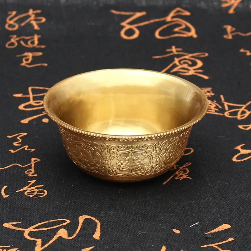 KiWarm CopperBowl в стиле ретро тибетская плитка буддистское предложение чаша для воды