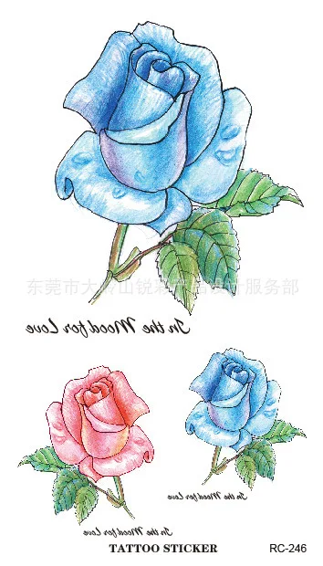 Наклейки для татуировок цветок водонепроницаемые мужчин и женщин длительное