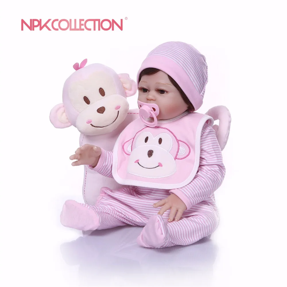 Кукла младенец NPKCOLLECTION силиконовая Реалистичная мягкая для девочек 46 см подарок