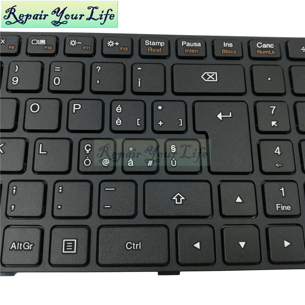 Ремонт клавиатуры ноутбука для lenovo для Ideapad 100-15IBY 100-15IB B50-10 итальянский IT макет с рамкой и бесплатной доставкой