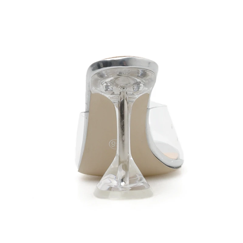 Прозрачные прозрачные шлепанцы JOJOFOX летние женские пляжные туфли с квадратным