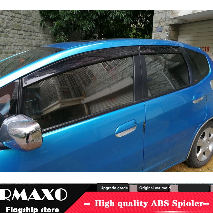 Пластиковый козырек для окна HONDA FIT 2008 2012 дефлектор от солнца и дождя JAZZ 4