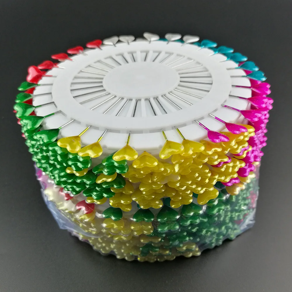 

360Pcs DIY Heart Head Pins Dressmaking Pins Pearl Decorating Sewing Needles For Home Garden Decor DIY Crafts Tool Random Color