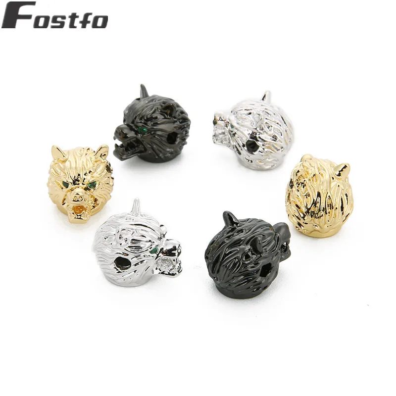 2 шт. подвески в виде головы волка мм с фианитом зеленые глаза Волчья Подвеска для