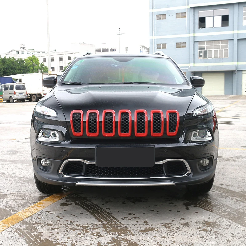 SHINEKA автомобильный Стайлинг ABS передняя вставка сетка решетка Круг рамка для Jeep