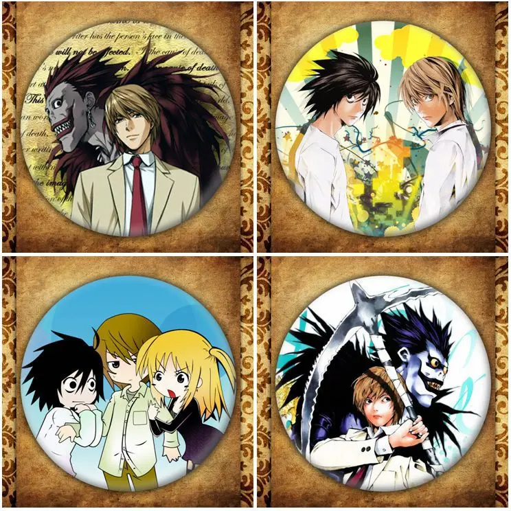 

Japanese Anime Death Note Display Badge Fashion Cartoon Figure Yagami Light Misa Amane Brooches Pin Jewelry Accessories