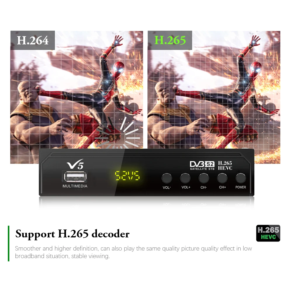 DVB-S2 V5 спутниковый ресивер цифровой ТВ-тюнер Поддержка HD H.265 AC3 DVB S2 рецептор Wifi CS Cline Biss Vu Youtube USB Захват