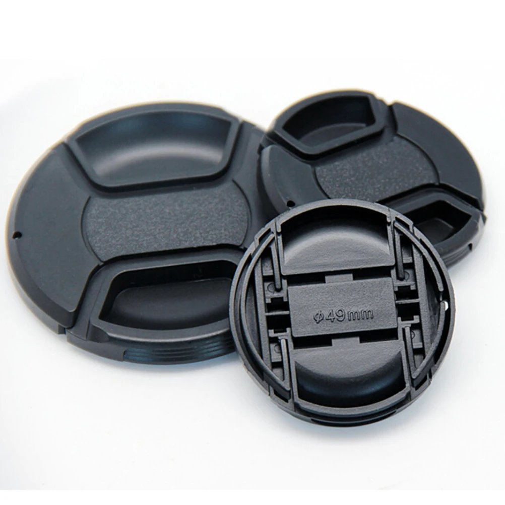 

Hot Sale Center Snap-on Front Lens Cap Hood Cover For Nikon Camera Lens With Strap 40.5 49 52 55 58 62 67 72 77 Mm