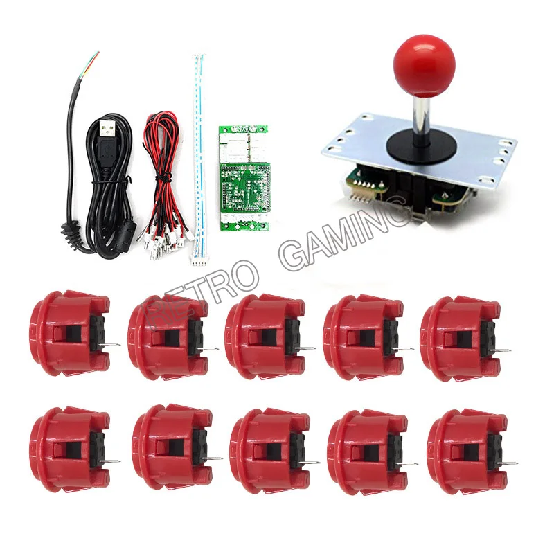 Набор ручных джойстиков для аркадной игры DIY с usb кодером PS4 30 мм кабель кнопками