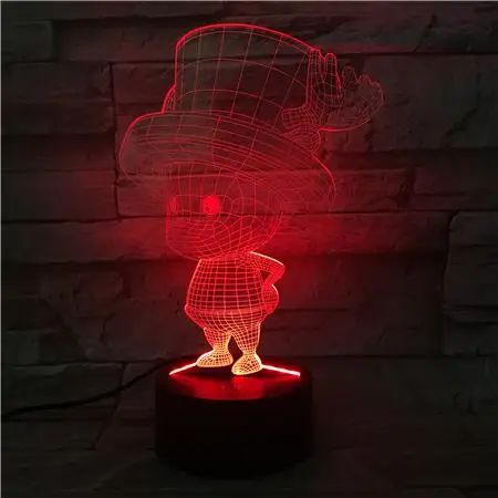 Аниме одна деталь лодка тысяча, солнечный 3d иллюзия Лампа Led ночник для детей подарок на день рождения Детская Спальня Декор ночник - Испускаемый цвет: 5
