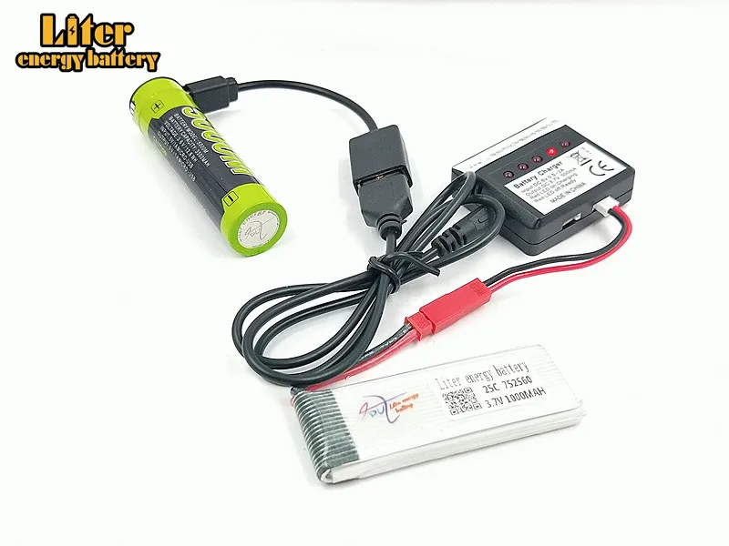 3 7 V 1000mah 752560 30c для 8807 8807w A6 A6W Rc Quadcopter запасные части 5in1 баланс зарядное устройство