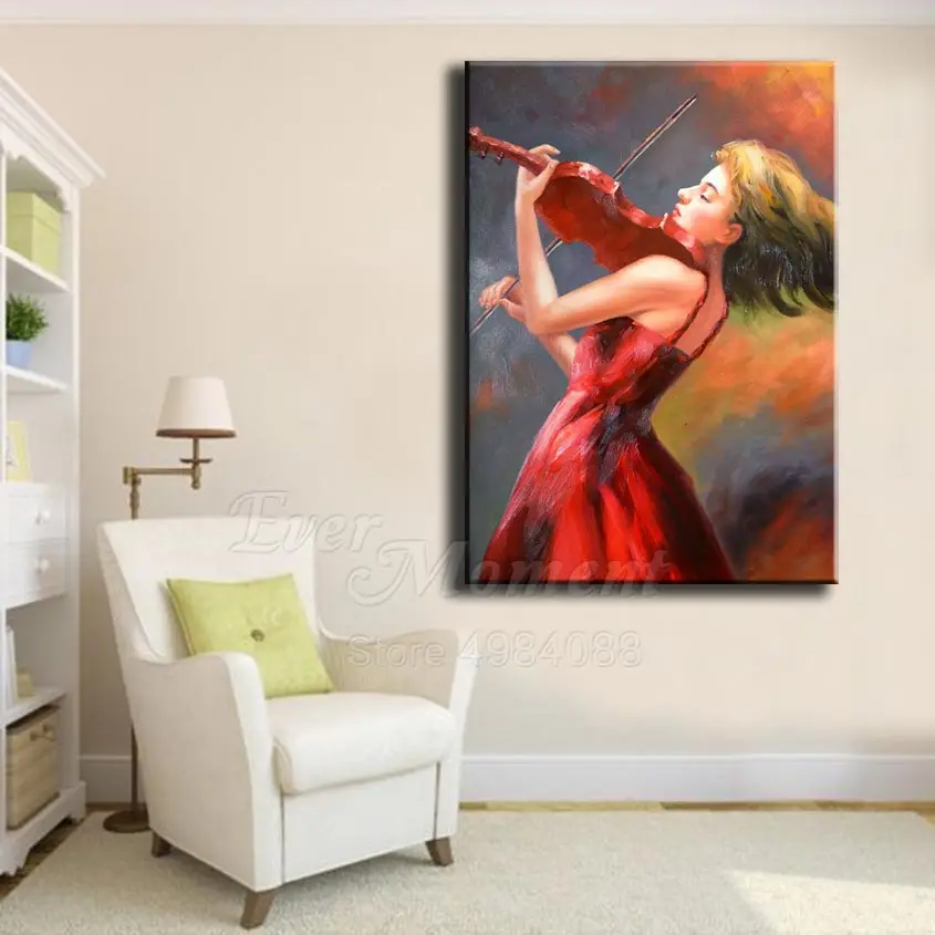 Ever Moment красное платье с алмазной росписью для девочек скрипка полное квадратное