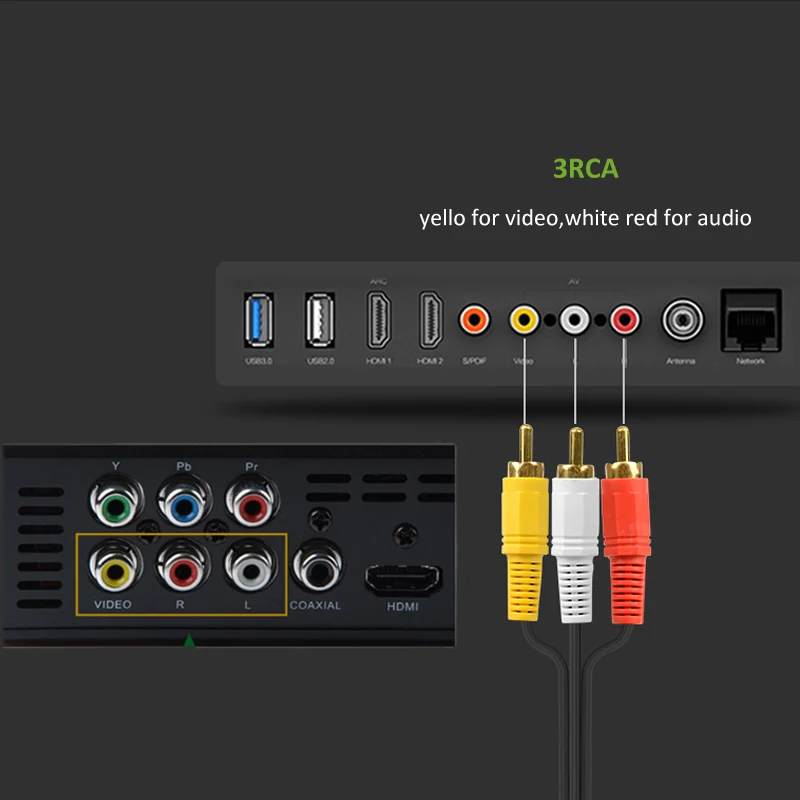 ULT-Best 3 RCA-3RCA аудио-видео кабель штекер-штекер 3RCA-3RCA AV провод для DVD ТВ-приставки 1 5 м