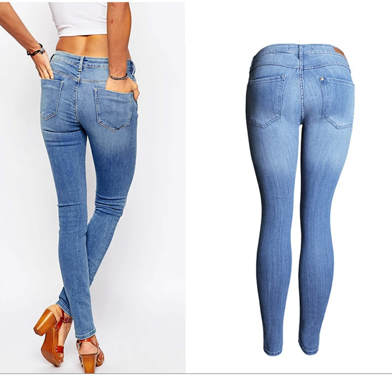 

New Elastic skinny jeans woman Pencil Pants high waist jeans women denim pants Casual jean trousers pantalones vaqueros mujer