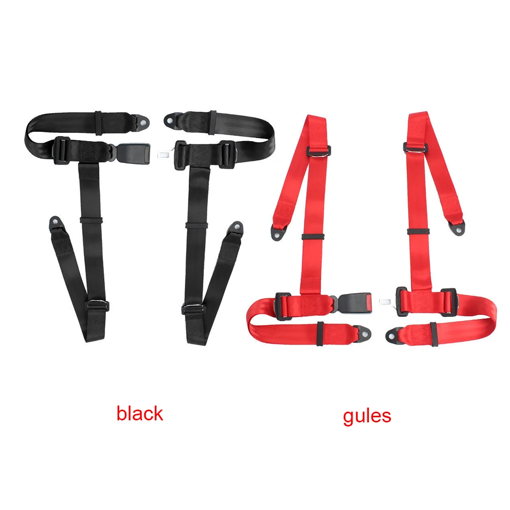 Нейлон 4 точки красное сиденье ремни Гонки Регулируемый ремень безопасности