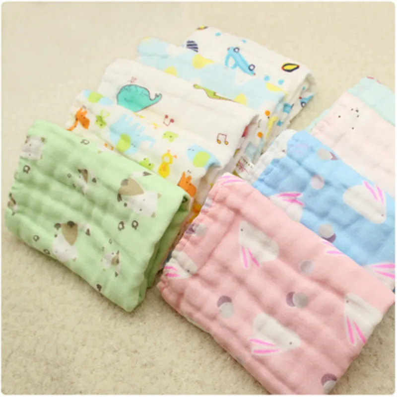 2 шт./лот детское полотенце для лица 6 слоев марли моющее хлопковый платок с