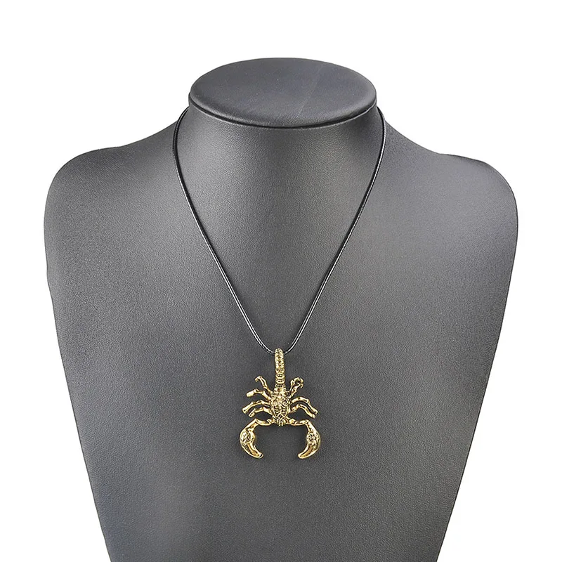 ISINYEE модное ожерелье с подвеской в виде скорпиона для мужчин и женщин винтажное