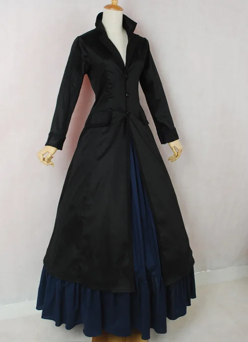 2017 Горячая распродажа черные и синие Edwardian титанические платья интернаты