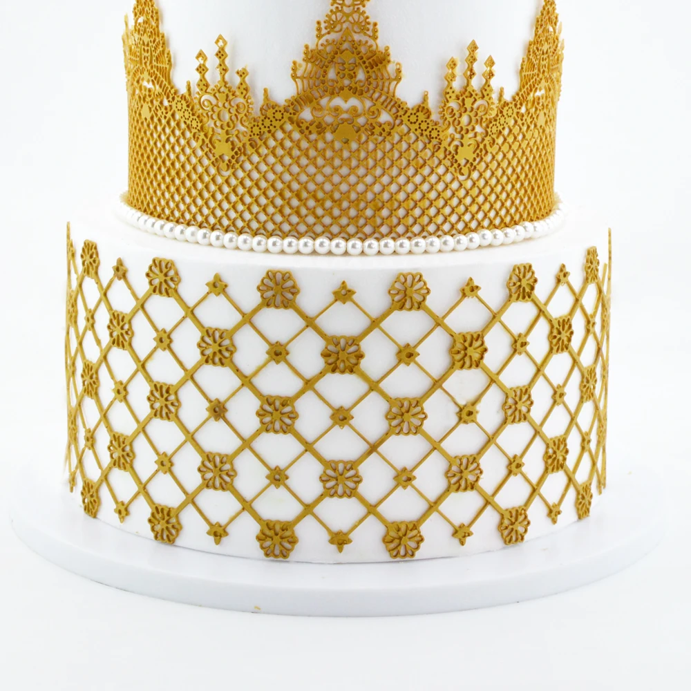 Тисненые силиконовые украшения для выпечки дизайнерские кружевные коврики