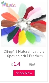 OlingArt красочные натуральные перья кисточки 10 шт. 7 см женские серьги браслет ожерелье DIY Изготовление ювелирных изделий брелок Подвески Новинка