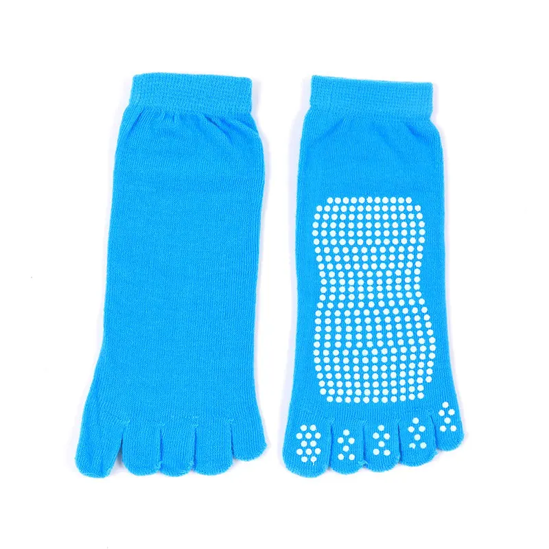 Женские нескользящие носки для йоги Reallion с пальцами фитнеса пилатеса спортзала