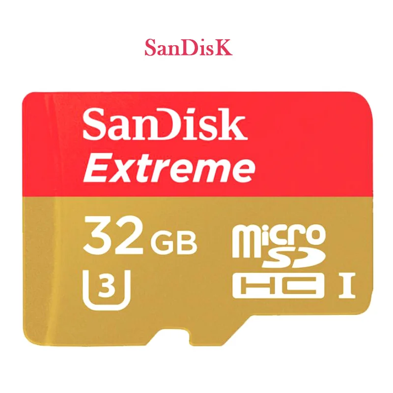 Карты памяти Бесплатная доставка SanDisk Original Extreme microSD UHS-I micro SDXC Class10 U3 100 МБ/с. 32 ГБ 64 TF