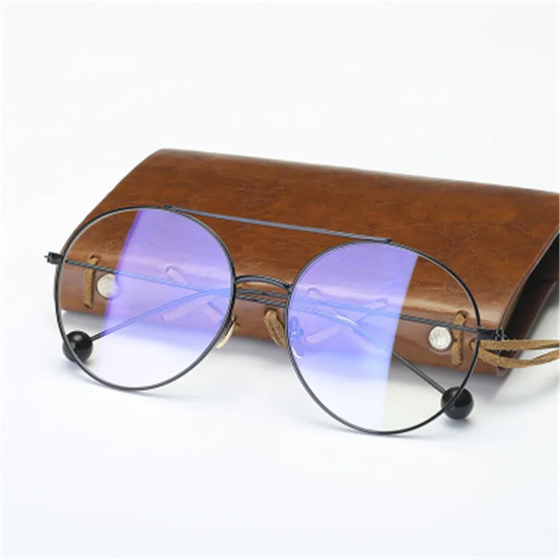 MINCL/прозрачные линзы ретро очки для мужчин женщин синий свет Круглый анти