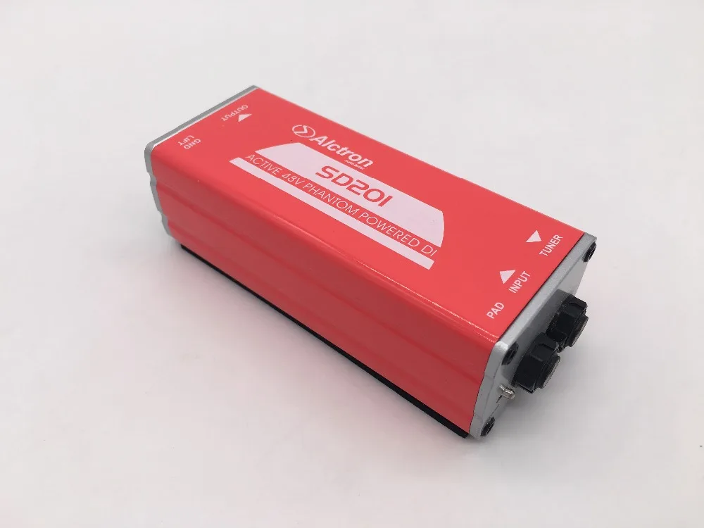 ALCTRON SD201 active 48V phantom powered DI box для записи гитары и сценического представления, акустической и электрической гитары