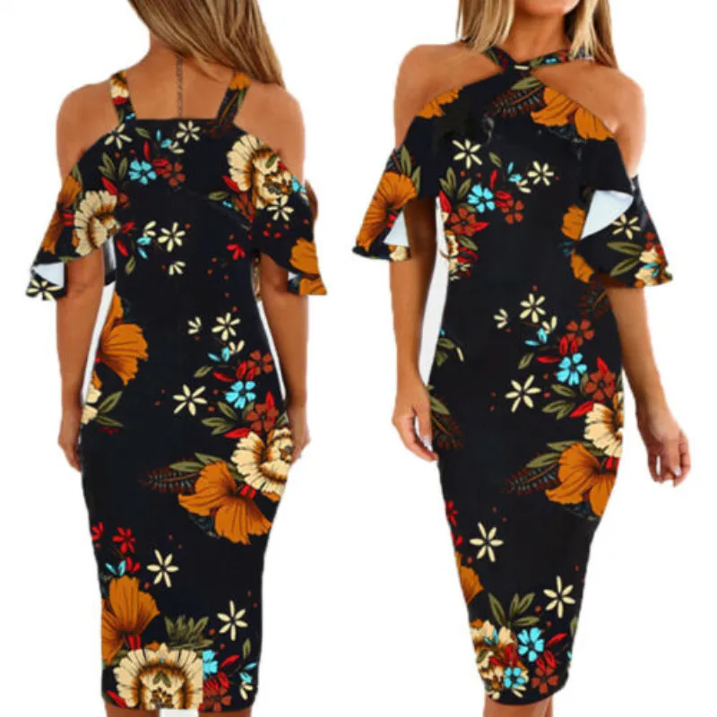 Женское вечернее платье макси повседневный пляжный сарафан лето 2019|Женские