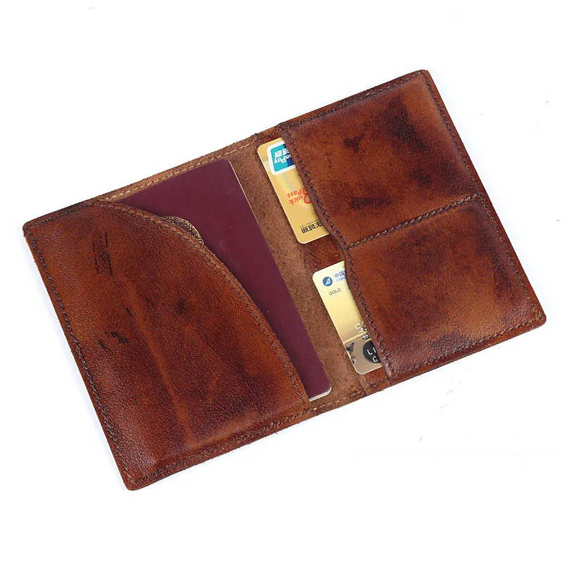 

Чехол для паспорта Crazy Horse, кожаная сумка для паспорта, ретро сумка для кредитных карт, деловой держатель для карт