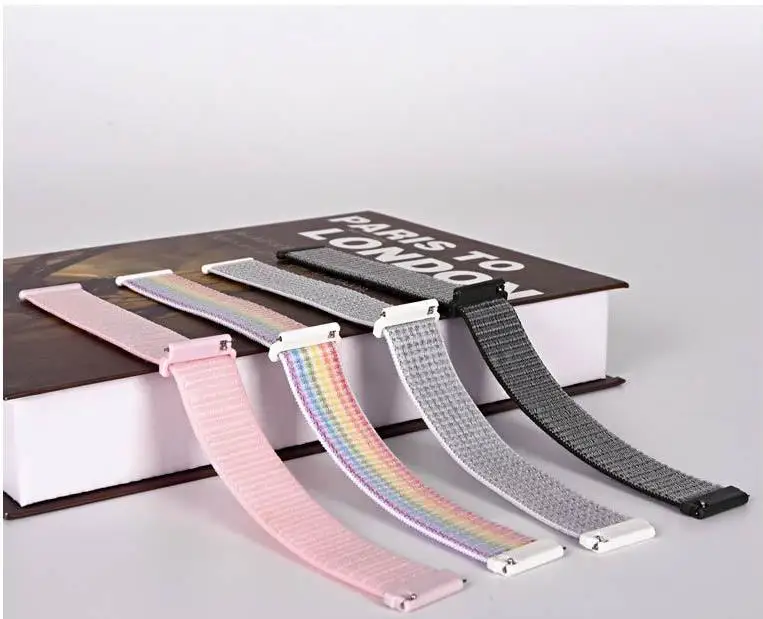 Нейлоновый Ремешок Браслет для Huami Amazfit ремешок Bip Watch Band 20 мм для huawei watch 2/gear S2/galaxy watch 42 мм спортивный Быстрый крой