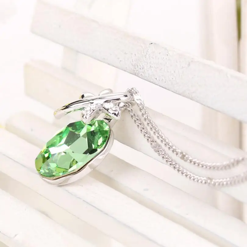 Ожерелье с подвеской Стразы в виде милой бабочки для девочек романтические