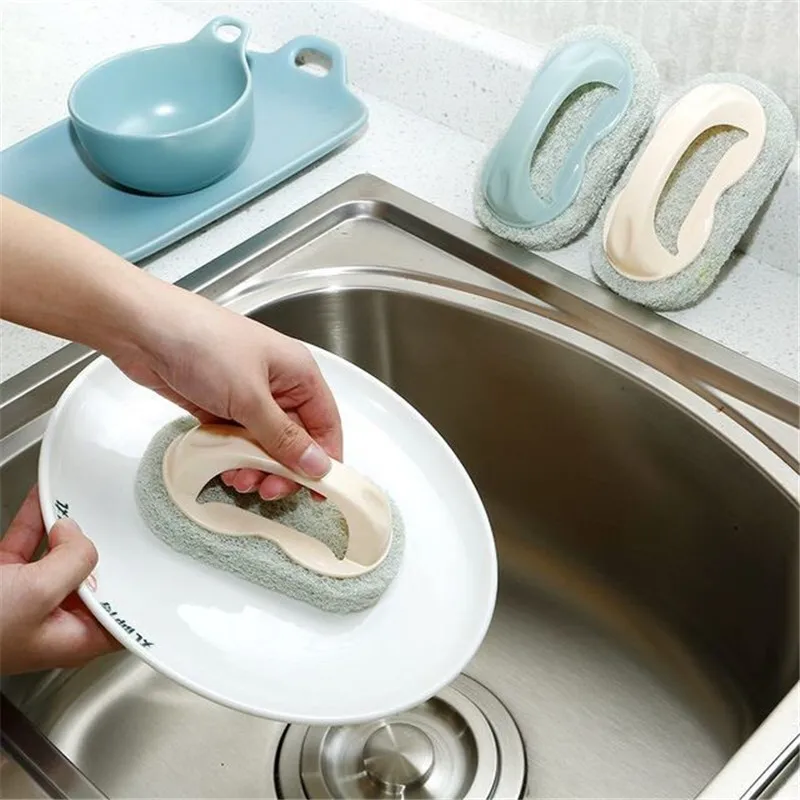 

FEIGO Strong Decontamination Cleaning Brush Bath Brush Magic Sponge Tile Brush Household Goods Washing Pot Sponge Brush F1170