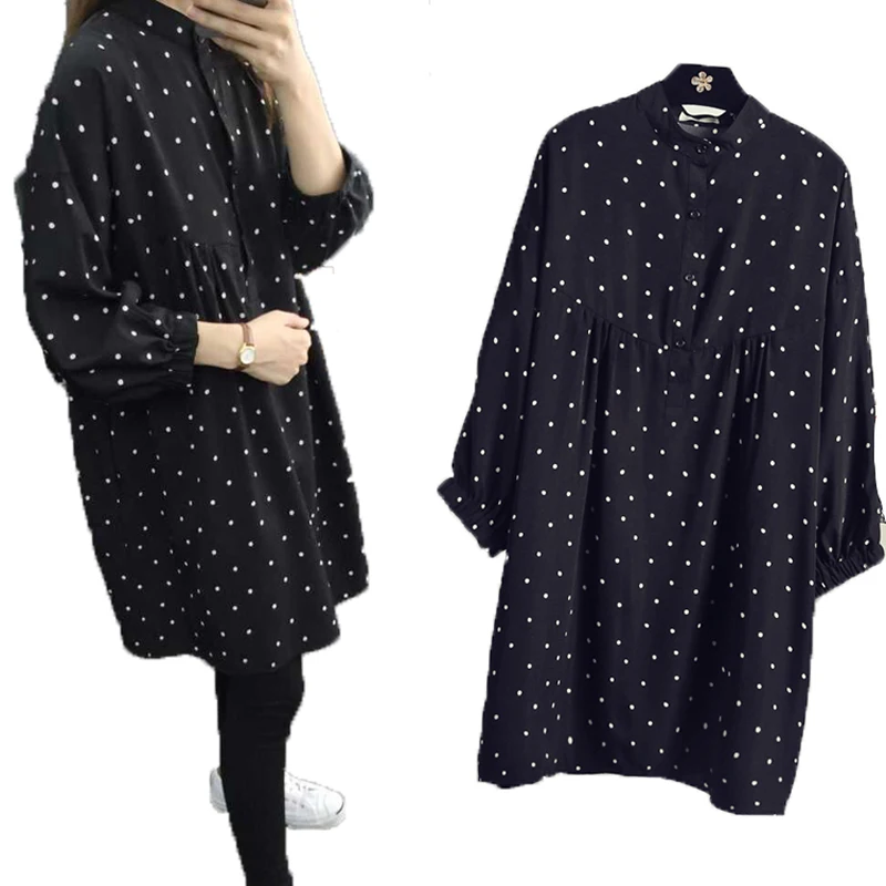 Женская Осенняя блузка большого размера новинка 2017 модные повседневные