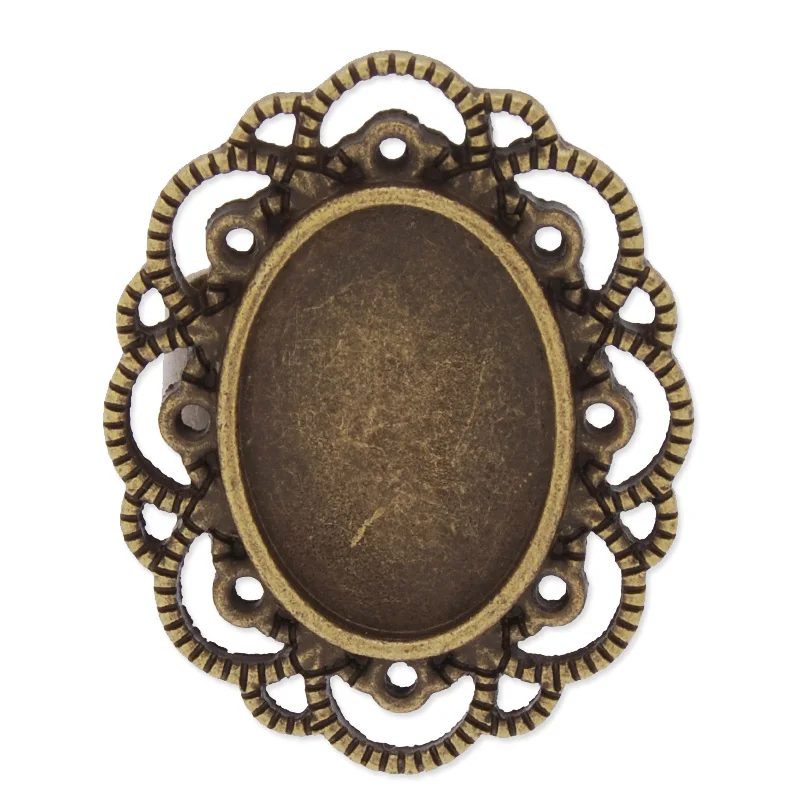 

Wholesale Alloy Ring Blanks Findings 13*18 mm Antique Bronze Plated Metal Ring Base Jewelry Findings DIY, 20 pcs/lot-C4202
