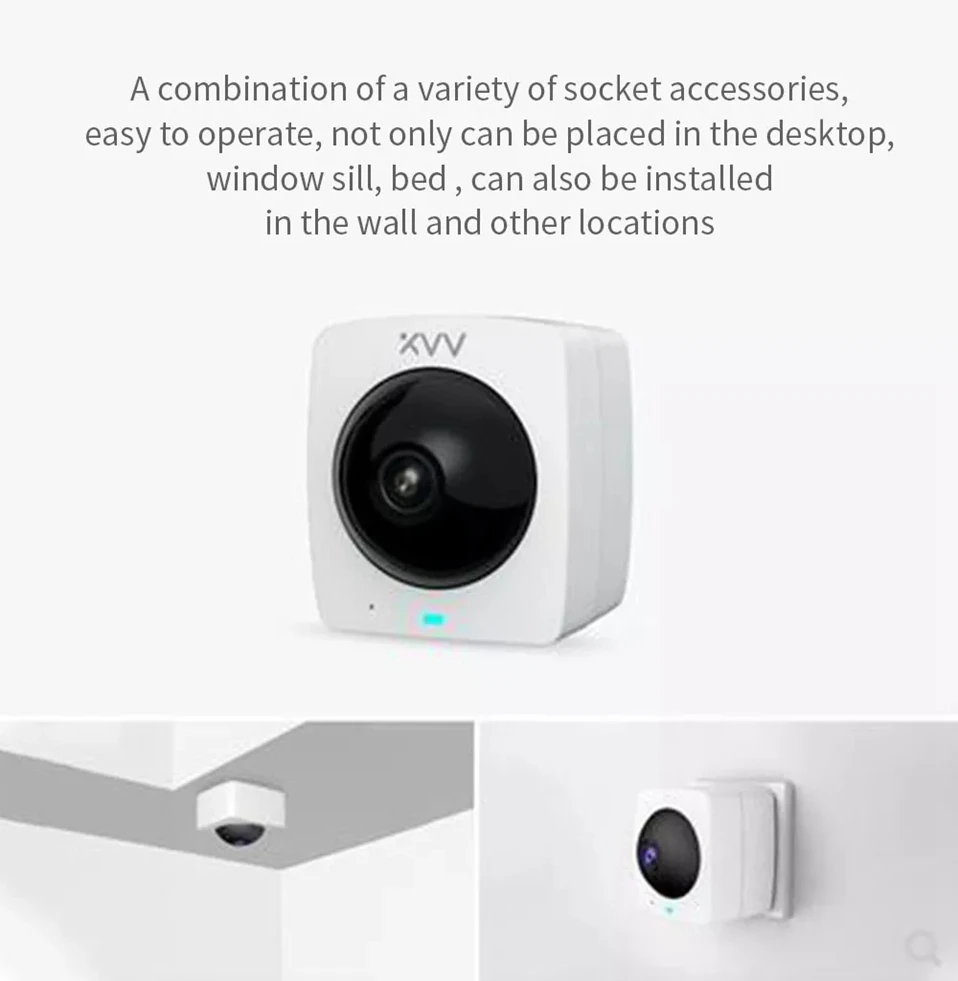 Новая смарт-панорамная ip-камера XiaoVV HD 1080P 360 ° панорамная AI Humanoid Обнаружение ночная версия работа с приложением Mijia